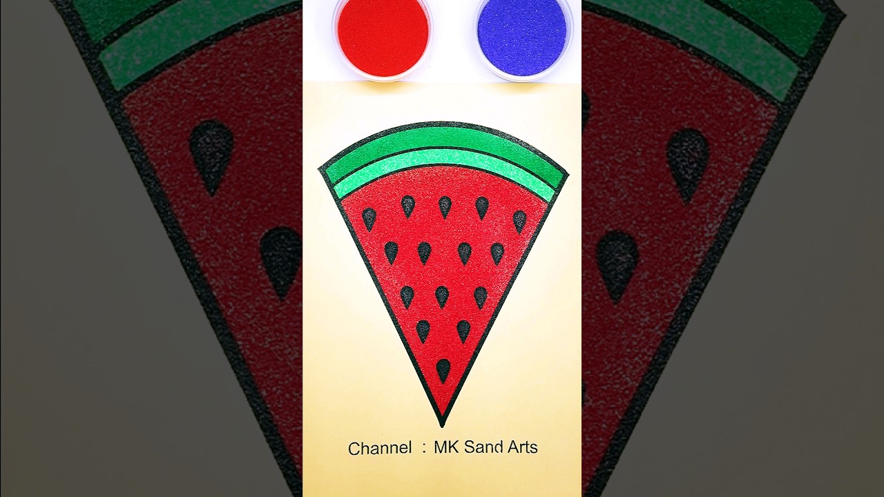 🍉Watermelon🍉#asmr #relaxing #art #satisfying #watermelon #trending #sandpainting