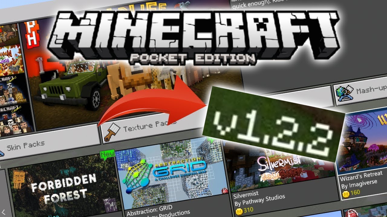 NEW MCPE 1.2 UPDATE!! | New Skins & Maps!! | Bug Fixes - YouTube