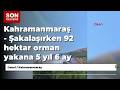 Kahramanmaraş - Şakalaşırken 92 hektar orman yakana 5 yıl 6 ay hapis