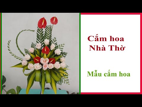 Video Cắm bình hoa cây nến | Cắm hoa Phụng Vụ - youtube