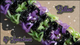 Billow Rainbow Loom Bracelet Tutorial WITHOUT transfer (5 bars wide)