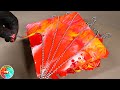 Chain pull painting with Blower -Pull the chain after the blower - Acrylic pouring - fluidcomet