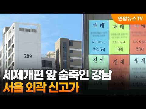 세제개편 앞 숨죽인 강남…서울 외곽 신고가 / 연합뉴스TV (YonhapnewsTV)