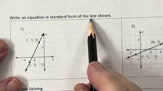 Alg; Unit 2 Practice Test (Solutions Video)