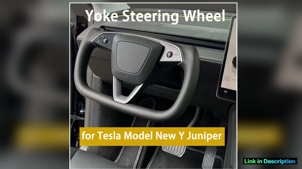 Yoke Handle Steering Wheel with Heating Personalized Racing Leather Customized Accessories For Tesl