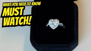 Heart‑Shaped Moissanite Promise Ring Review — Stunning Fire Sparkle! Infinity Knot + Halo #ad