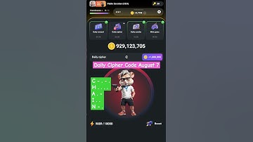 Daily Cipher Code Hamster Kombat August 7 | CHAIN |