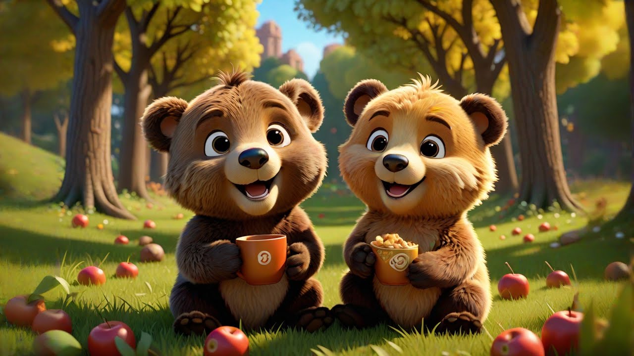 Five Fuzzy Cubs Sip Apple Tea | Cozy Tea Time Song for Kids | Nursery Rhymes and Baby Songs