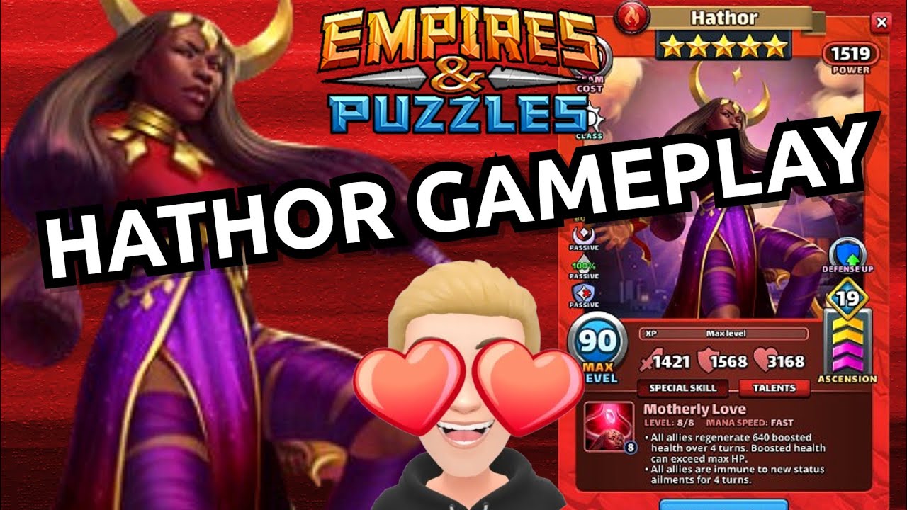 Hathor Gameplay! Raiding Against ALL Gooric Tanks! Empires And Puzzles