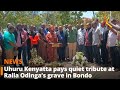 Uhuru Kenyatta Pays Quiet Tribute At Raila Odinga S Grave In Bondo Uhuru Kenyatta Pays Quiet Tribute At Raila Odinga S Grave In Bondo