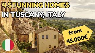 4 Stunning Properties in TUSCANY, Italy from €45,000 for Sale