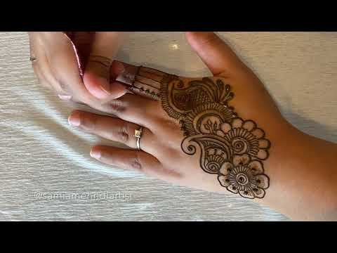 Simple Floral Henna Design || Samia Hasanat #henna #mehndi #hennadesign