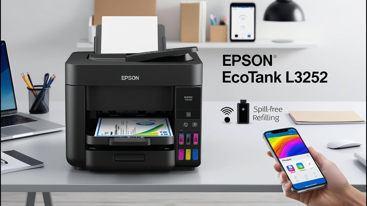 Epson L3252 - Affordable All-in-One Printer for Home & Office! - YouTube