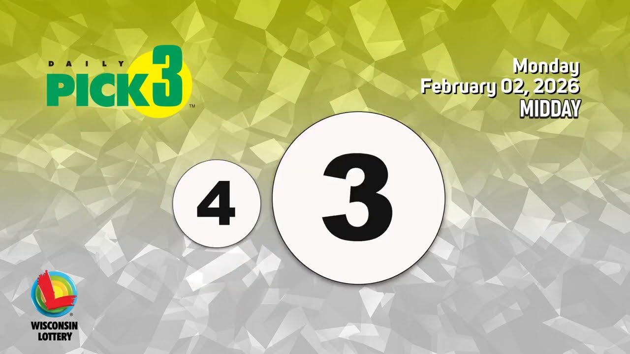 Wisconsin Lottery Midday Draw 02/02/2026