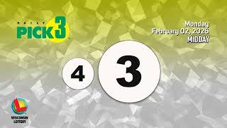 Wisconsin Lottery Midday Draw 02/02/2026