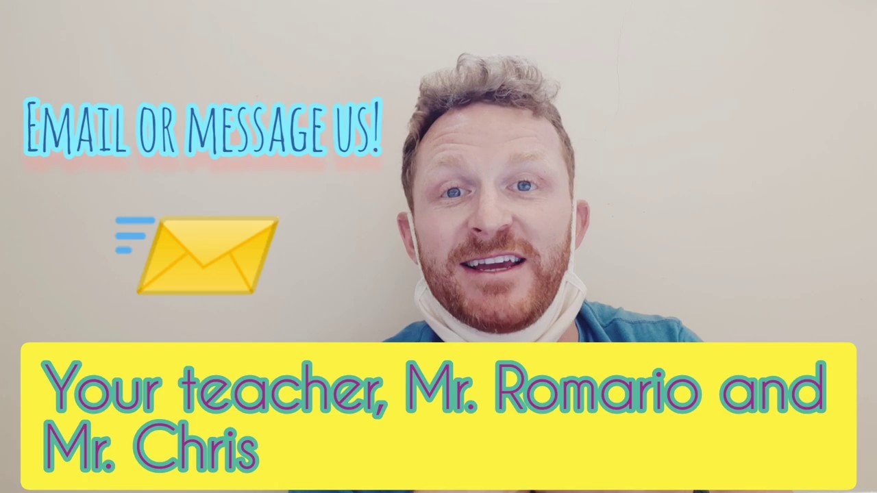 Check-in with Mr. Chris - May 20, 2020! Stay Safe and Stay Healthy!