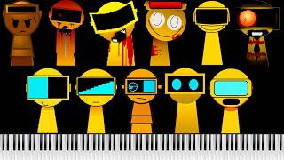 Sprunki Garnold Evolution 🎹 All 60 Stages Drawn with Piano Notes