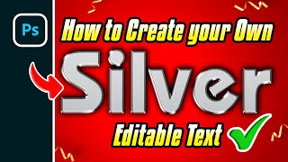 Create STUNNING 3D SILVER EDITABLE Text in Minutes!