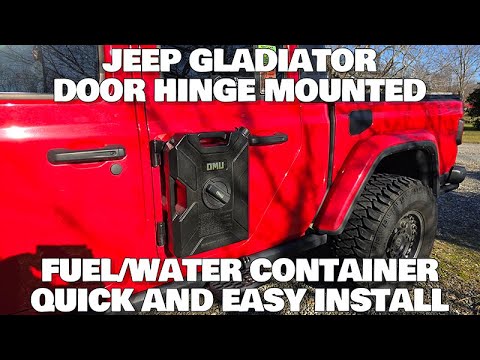 Jeep Gladiator Door Hinge Mount Fuel  Water Container Install