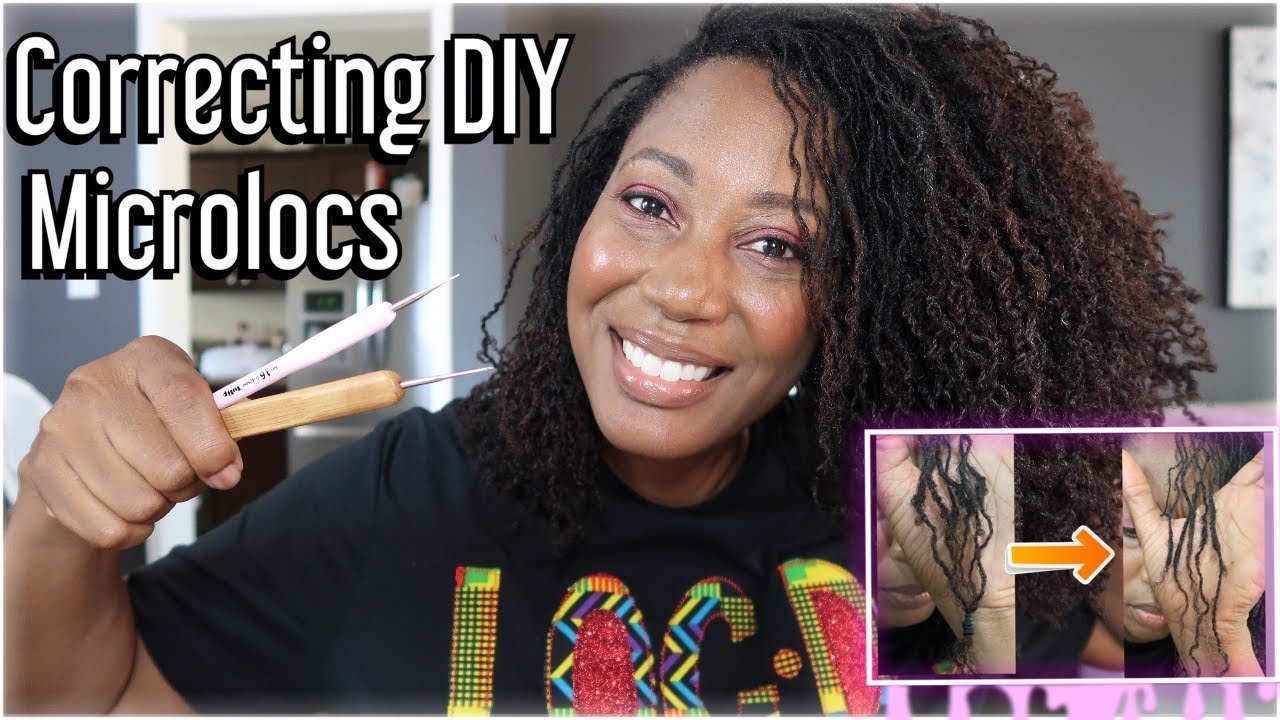 How to Correct/Shape DIY Microlocs | Mistakes Holes Gaps Thinning Fat Ends Bunching Locs Sisterlocks