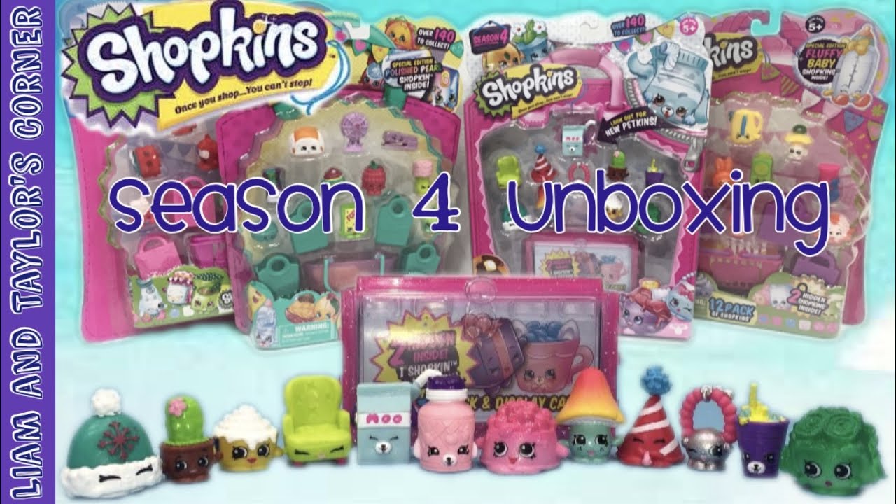 SHOPKINS Season 4 12 Pack Unboxing | RARE & ULTRA RARE | STOP MOTION | Liam and Taylor's Corner