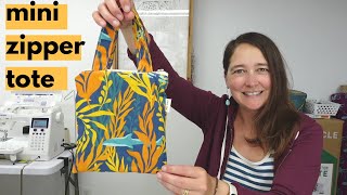 How to sew a small tote bag with a zipper