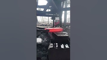 High temperature forging this rectangular iron block!