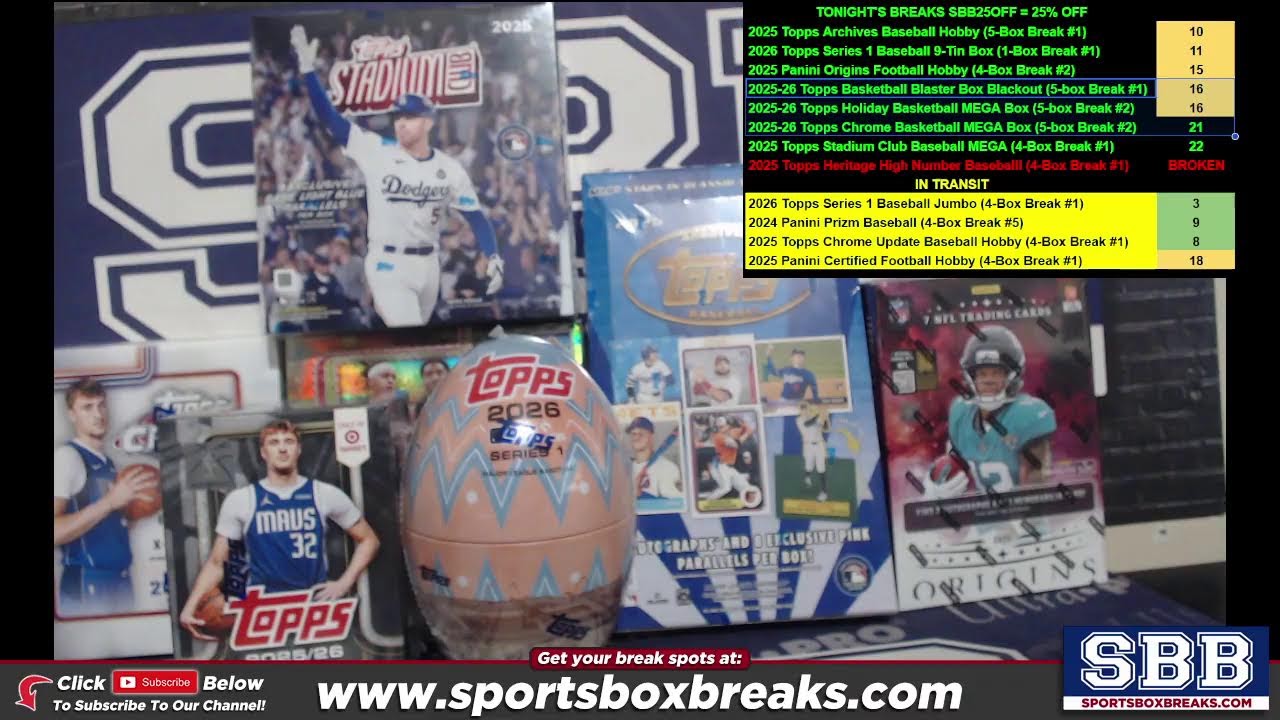 🌟LIVE BREAKS NOW SBB25OFF = 25% OFF 🌟