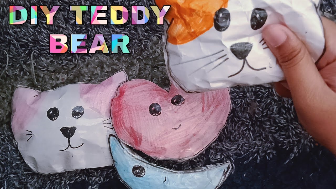 DIY PAPER SOFT TEDDY'S ROOHI KI ART AND CRAFT KI DUNIYA YouTube
