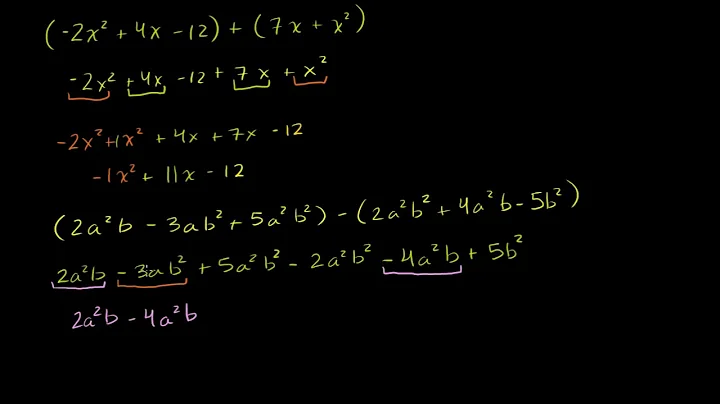 More examples of addition and subtraction of polynomials | Algebra II | Khan Academy