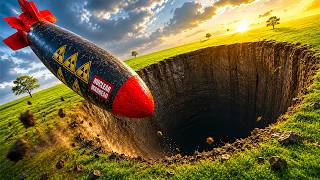 Double Nuclear Bombs Testing Into The Giant Pit GMod!