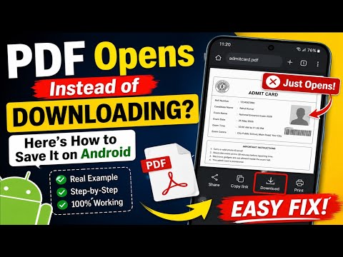 PDF Opens Instead of Downloading? Here is how to save it on Android.
