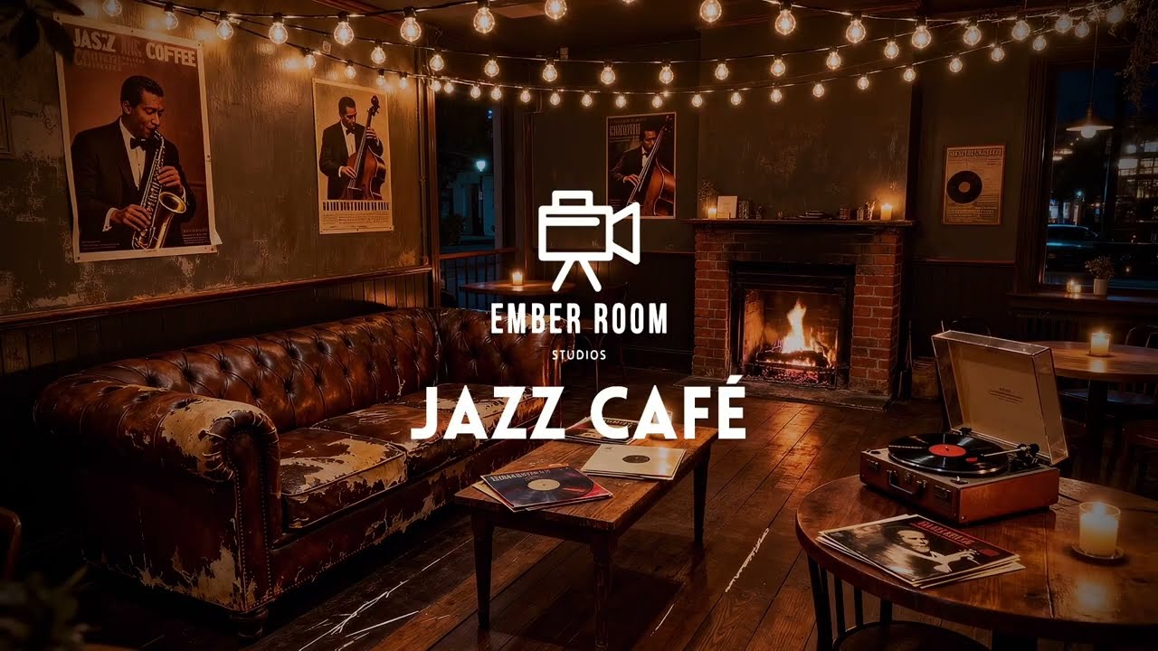 4 Hours of Cozy Jazz Lounge Ambience ☕🔥 Fireplace, Vinyl Jazz & Late-Night Café Mood