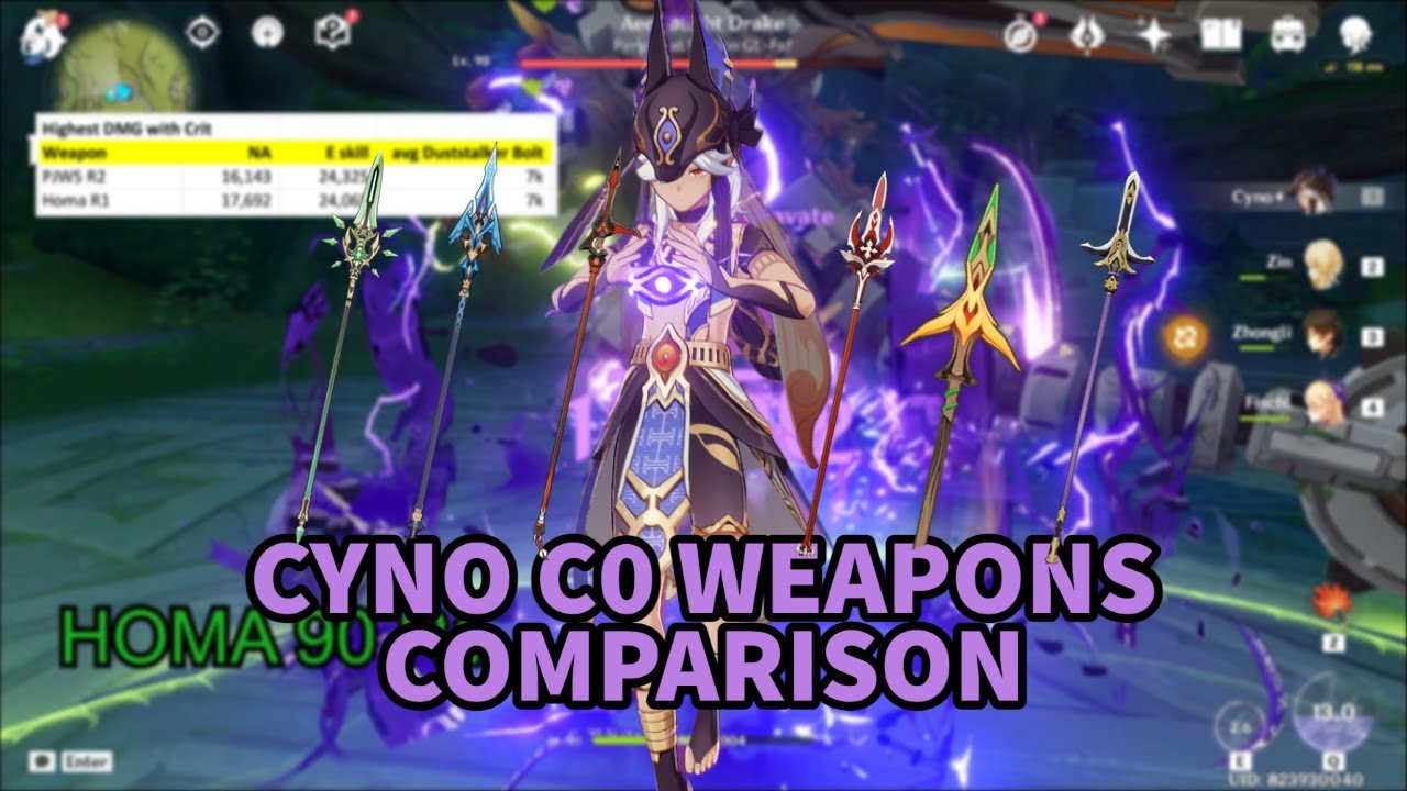 Cyno Weapons Comparison - Genshin Impact