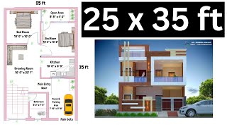 25x35 House Plan | 2 Bed Room Plan | 25x35 Ghar ka Naksha | House plans | Ghar ka naksha