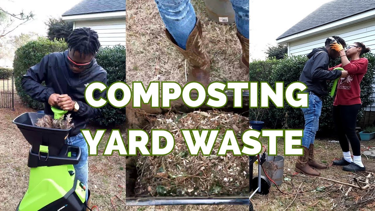 Composting Yard Waste: Using A Wood Chipper - YouTube