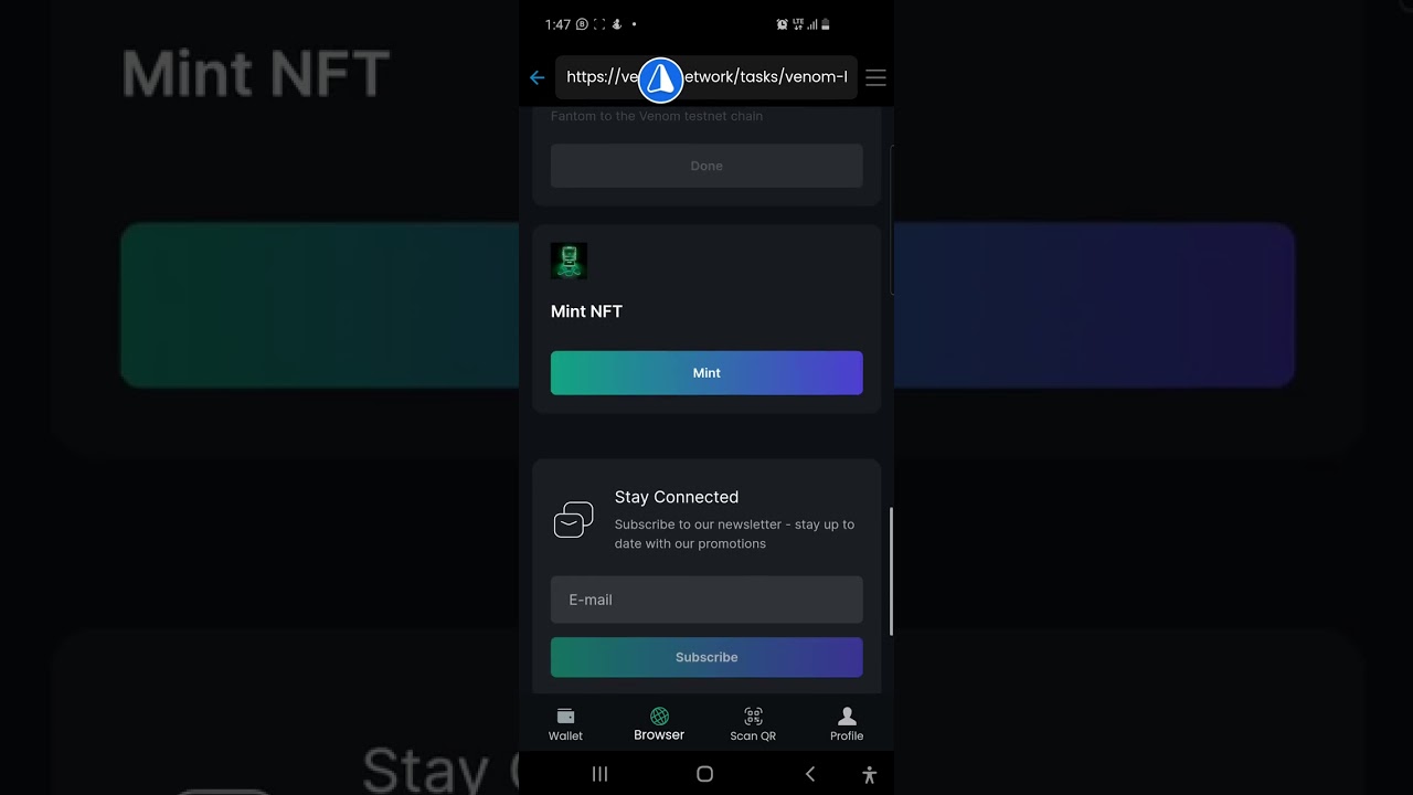 How to claim the bridge NFT on Venom bridge 