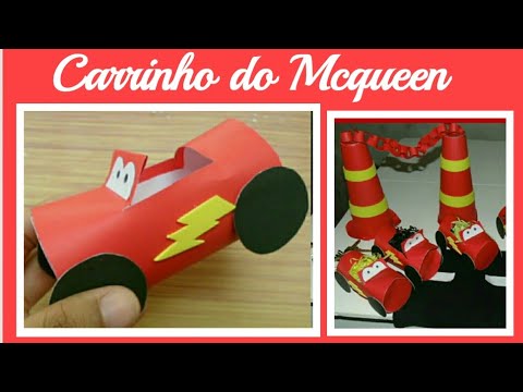 Como fazer o carro de corrida 🏁 RELAMPAGO MCQUEEN com papelão