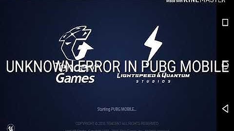 How to fix unknown error in PUBG mobile ....