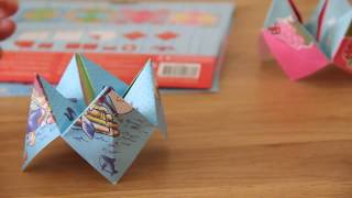 Easy to folding game fortune teller with paper for children Origami papier falten bateln für Kinder screenshot 5