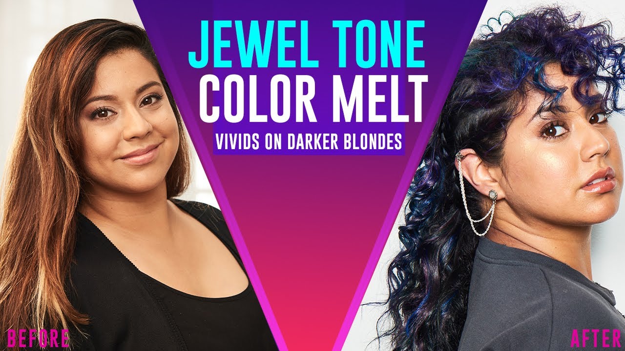 Jewel Tone Color Melt | Vivids on Darker Blondes - YouTube