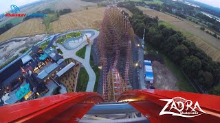 ZADRA Wooden Coaster POV Premier Test  Energylandia Amusement Park Poland / No. 1 in the World