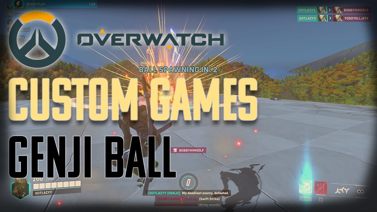 GENJI BALL! Overwatch 2 Custom Games (ft. friends) YouTube