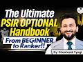 How to Master PSIR Optional? The Ultimate Beginner-to-Ranker Guide | By Shashank Tyagi