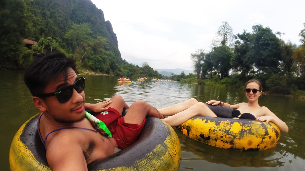 TUBING IN LAOS! Nam Song River, Vang Vieng YouTube