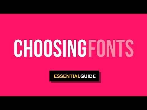 How To CHOOSE FONTS For Your Designs