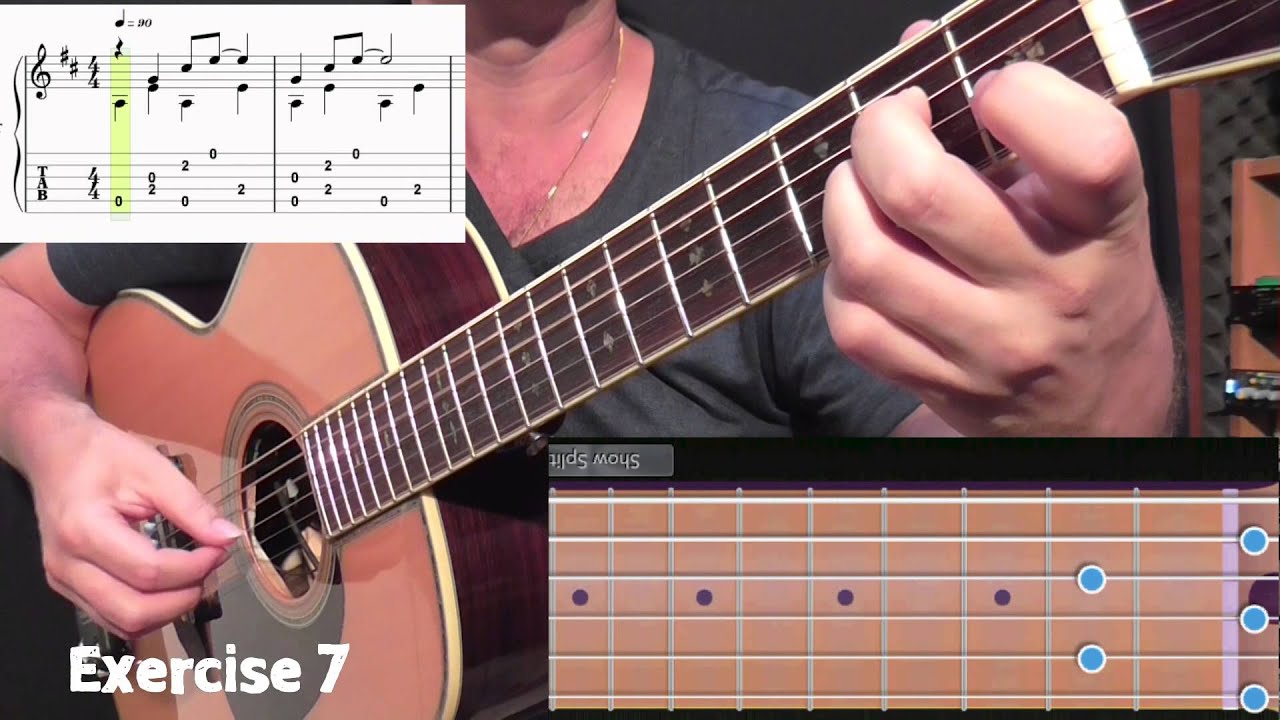 Corso di chitarra gratis - Fingerstyle - Passo 7 - YouTube