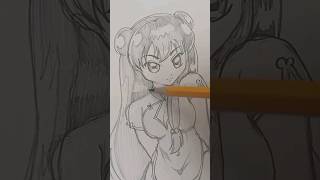 Quick Sketch 👀💥 Cute anime girl Ranma 1/2 Shampoo #anime #animedrawing #viralshorts