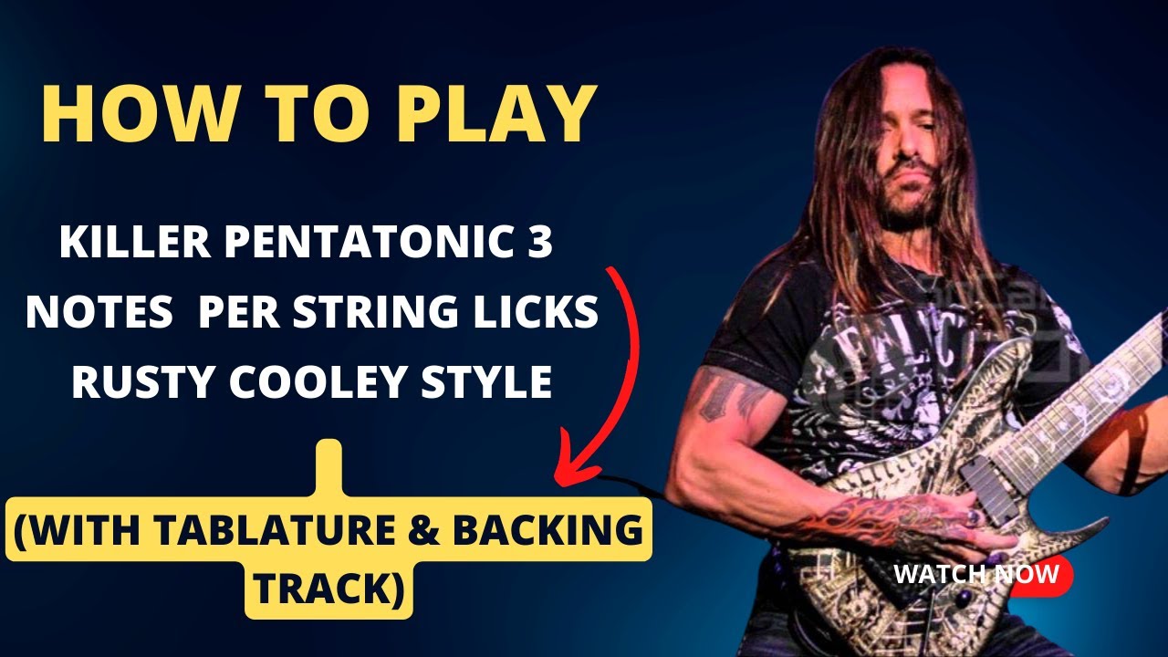 How To Play Pentatonic 3 Notes Per String Licks - Lead Guitar Lesson ...