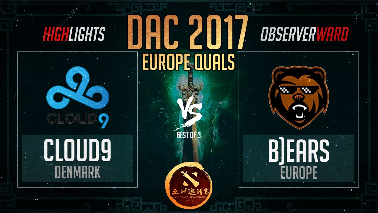 Cloud9 vs B)ears | BO3 | RU Highlights | DAC 2017 Europe Quals 10.02.2017